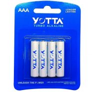 باتری نیم قلمی یوتا YOTTA AAA Extra Power بسته 4عددی