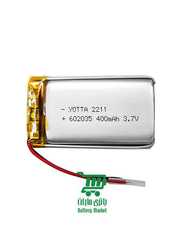باتری لیتیوم پلیمر 602035 ظرفیت 400 میلی آمپر